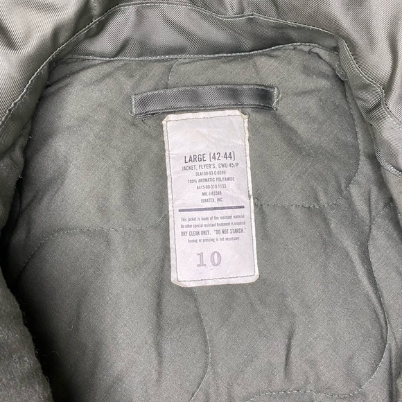 Vtg Flyer’s Cold Weather US Military Jacket, CWU-45/P LARGE (42-44) - Picture 5 of 15